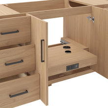 Load image into Gallery viewer, Fresca FCB4460SOAK Sawyer 60" Freestanding Bathroom Cabinet in Sunburst Oak