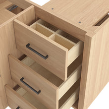 Load image into Gallery viewer, Fresca FCB4460SOAK-CWH-U Sawyer 60" Freestanding Bathroom Cabinet with Top & Sink in Sunburst Oak