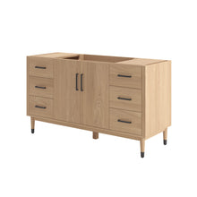 Load image into Gallery viewer, Fresca FCB4460SOAK Sawyer 60" Freestanding Bathroom Cabinet in Sunburst Oak