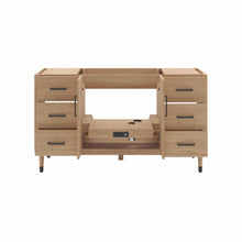 Load image into Gallery viewer, Fresca FCB4460SOAK-CWH-U Sawyer 60" Freestanding Bathroom Cabinet with Top & Sink in Sunburst Oak