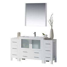 Load image into Gallery viewer, Blossom 001 60S2 01 C M Sydney 60 Inch Vanity with Ceramic Sink & Mirror - White