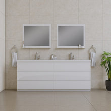 Load image into Gallery viewer, Alya Bath AB-MOA84D-W Paterno 84 inch Modern Freestanding Bathroom Vanity, White