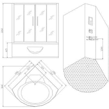 Load image into Gallery viewer, Platinum DA333F8 Steam Shower 59" X 59" X 89"