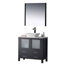 Load image into Gallery viewer, Blossom 001 36 02 V M Sydney 36 Inch Vanity with Ceramic Vessel Sink & Mirror - Espresso