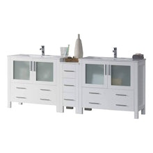 Load image into Gallery viewer, Blossom 001 84S1 01 C Sydney 84 Inch Vanity with Ceramic Double Sinks - White