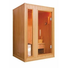 Load image into Gallery viewer, SUNRAY HL200SN BALDWIN 2-PERSON TRADITIONAL SAUNA 59" X 42" X 75"
