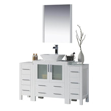 Load image into Gallery viewer, Blossom 001 54 01 V M Sydney 54 Inch Vanity with Ceramic Vessel Sink & Mirror - White