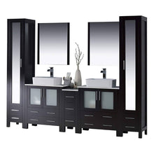 Load image into Gallery viewer, Blossom 001 102 02 V M Sydney 102 Inch Vanity with Ceramic Double Vessel Sinks & Mirrors - Espresso