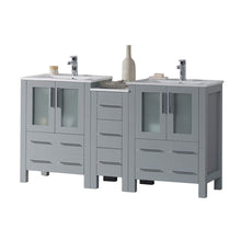 Load image into Gallery viewer, Blossom 001 60S1 15 C Sydney 60 Inch Vanity with Ceramic Double Sinks - Metal Gray