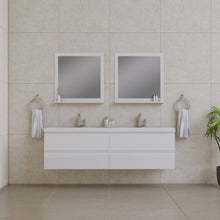 Load image into Gallery viewer, Alya Bath AB-MOF72D-W Paterno 72 inch Modern Wall Mounted Bathroom Vanity, White