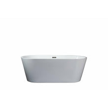 Load image into Gallery viewer, Lexora LD900363A1C0000 Melina 63" Free Standing Acrylic Bathtub w/ Chrome Drain