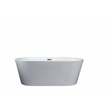 Load image into Gallery viewer, Lexora LD900359A1C0000 Melina 59" Free Standing Acrylic Bathtub w/ Chrome Drain