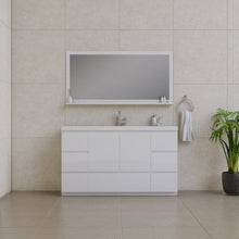 Load image into Gallery viewer, Alya Bath AB-MOA60S-W Paterno 60 inch Single Modern Freestanding Bathroom Vanity, White