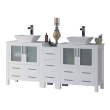 Load image into Gallery viewer, Blossom 001 72 01 V Sydney 72 Inch Vanity with Ceramic Double Vessel Sinks - White
