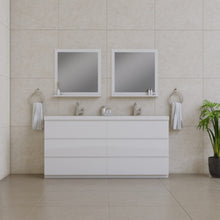 Load image into Gallery viewer, Alya Bath AB-MOA72D-W Paterno 72 inch Modern Freestanding Bathroom Vanity, White