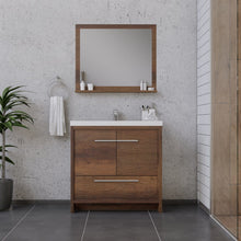 Load image into Gallery viewer, Alya Bath AB-MD636-RW Sortino 36 inch Modern Bathroom Vanity, Rosewood
