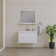 Load image into Gallery viewer, Alya Bath AB-MOF36-W Paterno 36 inch Modern Wall Mounted Bathroom Vanity, White