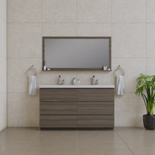 Load image into Gallery viewer, Alya Bath AB-MOA60D-G Paterno 60 inch Double Modern Freestanding Bathroom Vanity, Gray