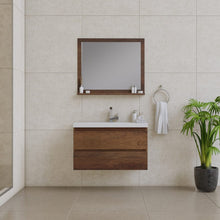 Load image into Gallery viewer, Alya Bath AB-MOF36-RW Paterno 36 inch Modern Wall Mounted Bathroom Vanity, Rosewood