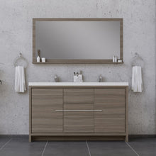 Load image into Gallery viewer, Alya Bath AB-MD660D-G Sortino 60 Double inch Modern Bathroom Vanity, Gray