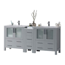 Load image into Gallery viewer, Blossom 001 72 15 C Sydney 72 Inch Vanity with Ceramic Double Sinks - Metal Gray