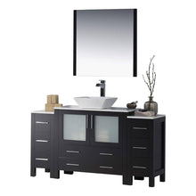Load image into Gallery viewer, Blossom 001 60S2 02 V M Sydney 60 Inch Vanity with Ceramic Vessel Sink & Mirror - Espresso