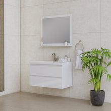 Load image into Gallery viewer, Alya Bath AB-MOF36-W Paterno 36 inch Modern Wall Mounted Bathroom Vanity, White
