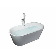 Load image into Gallery viewer, Lexora LD900359A1C0000 Melina 59" Free Standing Acrylic Bathtub w/ Chrome Drain