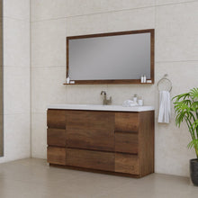 Load image into Gallery viewer, Alya Bath AB-MOA60S-RW Paterno 60 inch Single Modern Freestanding Bathroom Vanity, Rosewood