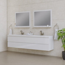 Load image into Gallery viewer, Alya Bath AB-MOF84D-W Paterno 84 inch Modern Wall Mounted Bathroom Vanity, White