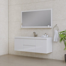 Load image into Gallery viewer, Alya Bath AB-MOF60S-W Paterno 60 inch Single Modern Wall Mounted Bathroom Vanity, White