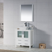 Load image into Gallery viewer, Blossom 001 30 01 V M Sydney 30 Inch Vanity with Ceramic Vessel Sink & Mirror - White