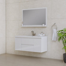 Load image into Gallery viewer, Alya Bath AB-MOF48-W Paterno 48 inch Modern Wall Mounted Bathroom Vanity, White
