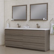 Load image into Gallery viewer, Alya Bath AB-MOA84D-G Paterno 84 inch Modern Freestanding Bathroom Vanity, Gray