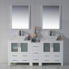 Load image into Gallery viewer, Blossom 001 72 01 V Sydney 72 Inch Vanity with Ceramic Double Vessel Sinks - White