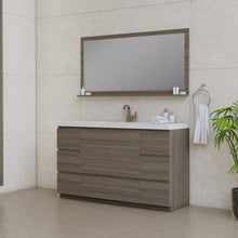 Load image into Gallery viewer, Alya Bath AB-MOA60S-G Paterno 60 inch Single Modern Freestanding Bathroom Vanity, Gray