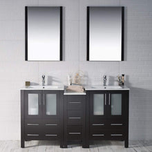Load image into Gallery viewer, Blossom 001 60S1 02 C Sydney 60 Inch Vanity with Ceramic Double Sinks - Espresso