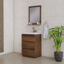 Load image into Gallery viewer, Alya Bath AB-MOA24-RW Paterno 24 inch Modern Freestanding Bathroom Vanity, Rosewood