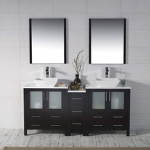 Load image into Gallery viewer, Blossom 001 72 02 V Sydney 72 Inch Vanity with Ceramic Double Vessel Sinks - Espresso