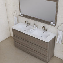 Load image into Gallery viewer, Alya Bath AB-MOA60D-G Paterno 60 inch Double Modern Freestanding Bathroom Vanity, Gray