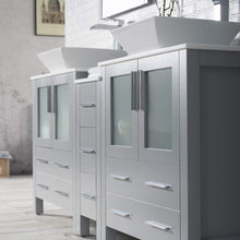Load image into Gallery viewer, Blossom 001 72 15 V Sydney 72 Inch Vanity with Ceramic Double Vessel Sinks - Metal Gray