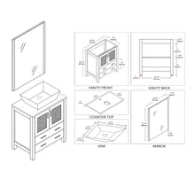 Load image into Gallery viewer, Blossom 001 30 01 V M Sydney 30 Inch Vanity with Ceramic Vessel Sink & Mirror - White