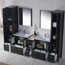 Load image into Gallery viewer, Blossom 001 102 02 C Sydney 102 Inch Vanity with Ceramic Double Sinks - Espresso