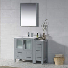 Load image into Gallery viewer, Blossom 001 42S 15 C Sydney 42 Inch Vanity with Ceramic Sink & Side Cabinet - Metal Grey