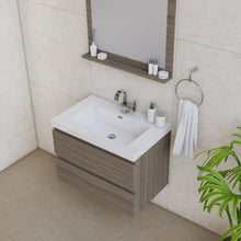 Load image into Gallery viewer, Alya Bath AB-MOF30-G Paterno 30 inch Modern Wall Mounted Bathroom Vanity, Gray