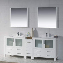 Load image into Gallery viewer, Blossom 001 84S1 01 C Sydney 84 Inch Vanity with Ceramic Double Sinks - White