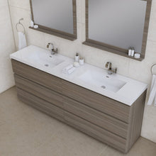 Load image into Gallery viewer, Alya Bath AB-MOA84D-G Paterno 84 inch Modern Freestanding Bathroom Vanity, Gray