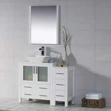 Load image into Gallery viewer, Blossom 001 42S 01 V Sydney 42 Inch Vanity with Ceramic Vessel Sink & Side Cabinet - White