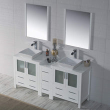 Load image into Gallery viewer, Blossom 001 72 01 V Sydney 72 Inch Vanity with Ceramic Double Vessel Sinks - White
