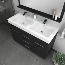 Load image into Gallery viewer, Alya Bath AT-8048-B-D Ripley 48 inch Black Double Vanity with Sink
